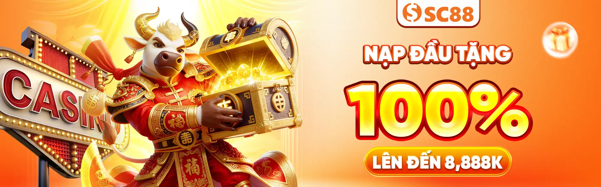 SC88 tặng nạp đầu 100% lên đến 8.888k